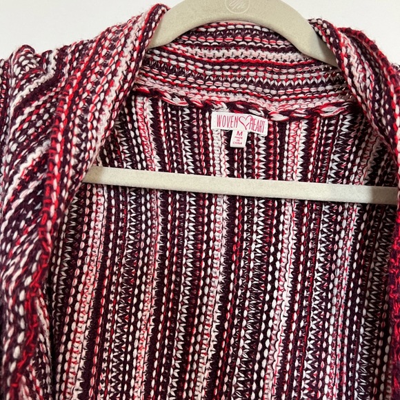 Woven Heart Red & Pink Knot Cardigan - Picture 3 of 3